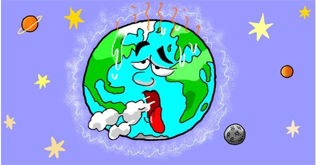 Drawing of Earth by InessA