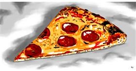 Drawing of Pizza by Swimmer