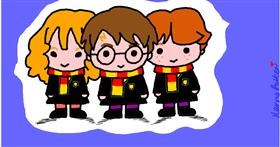Drawing of Harry Potter by InessA