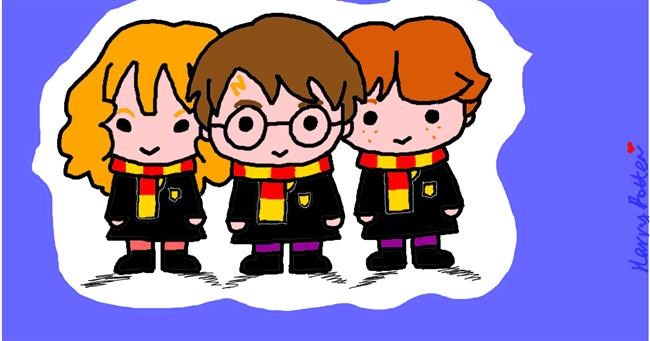 Drawing of Harry Potter by InessA