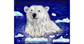 Drawing of Polar Bear by Kira