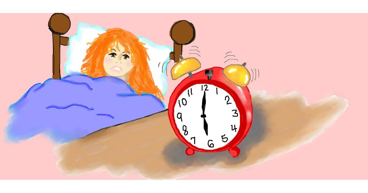 Drawing of Alarm clock by Debidolittle