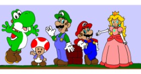 Drawing of Super Mario by Annie