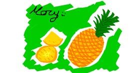 Drawing of Pineapple by mary