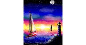 Drawing of Sailboat by 🌌Mom💕E🌌