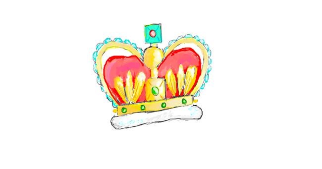 Drawing of Crown by coconut