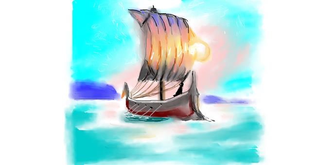 Boot-Zeichnung von Herbert