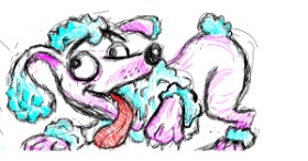 Drawing of Poodle by Factisse 