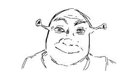 Drawing of Shrek by うこ