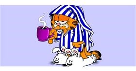 Drawing of Garfield by Annie