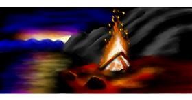 Drawing of Campfire by Annie
