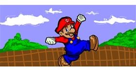 Drawing of Super Mario by Victoria
