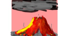Drawing of Volcano by Data