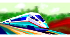 Drawing of Train by Annie