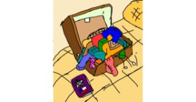 Drawing of Suitcase by NachitoPop