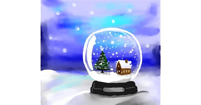 Drawing of Snow globe by Joze