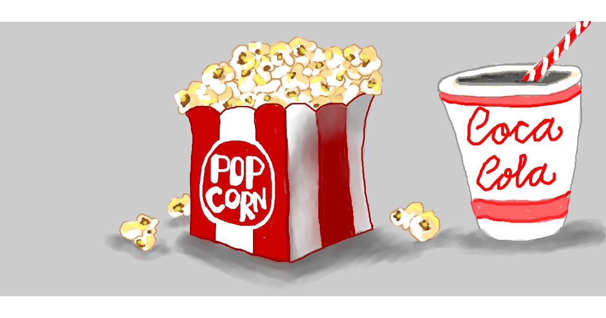 Drawing of Popcorn by Debidolittle