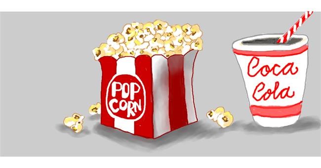 Popcorn-Zeichnung von Debidolittle