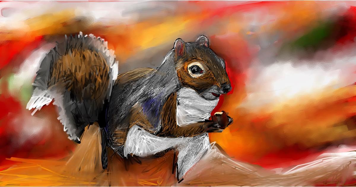 Drawing of Squirrel by Soaring Sunshine