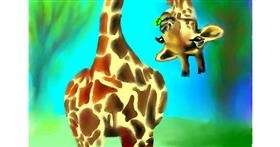 Giraffe-Zeichnung von Wizard