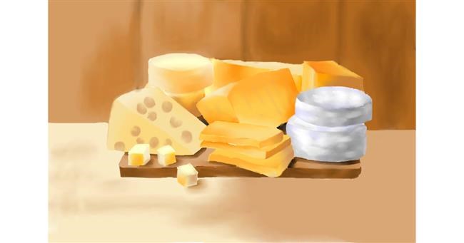 Drawing of Cheese by Kiu