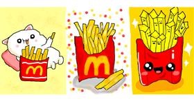 Drawing of French fries by Unknown