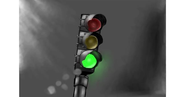 Drawing of Traffic light by Wizard