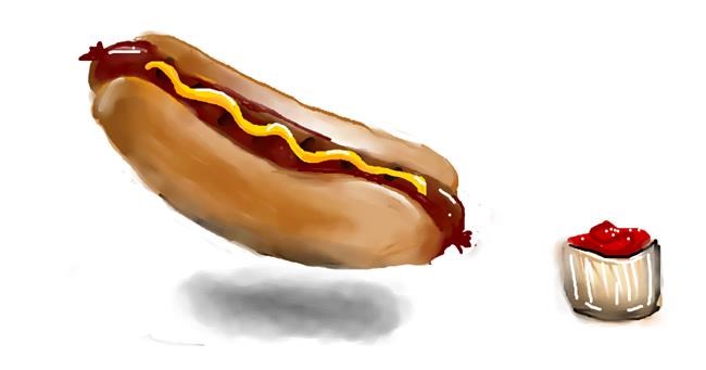 Drawing of Hotdog by rodgrico