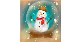 Drawing of Snow globe by Philip