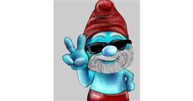 Drawing of Smurf by pikapy