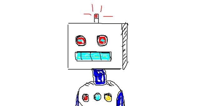 Drawing of Robot by aa