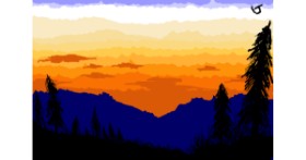 Drawing of Sunset by The536