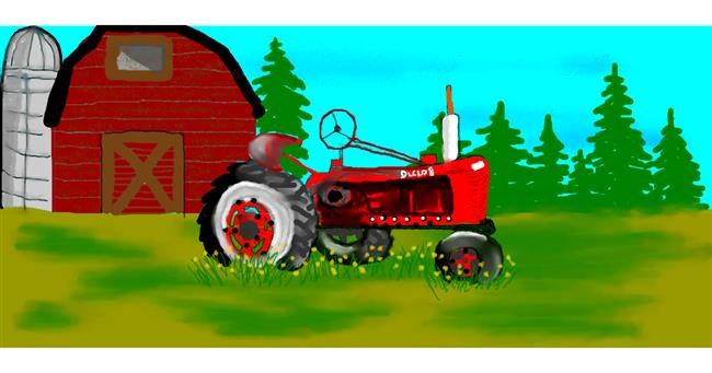 Drawing of Tractor by DebbyLee