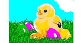 Drawing of Easter chick by Kaddy