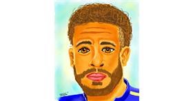 Drawing of Neymar by GreyhoundMama