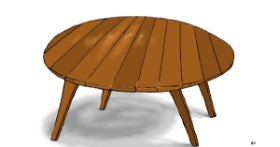 Drawing of Table by Flowerpot