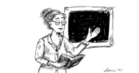 Drawing of Teacher by laur@whaleums