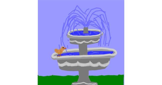 Drawing of Fountain by MaRi