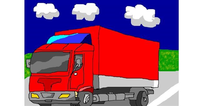 Drawing of Truck by Magic Mushroom