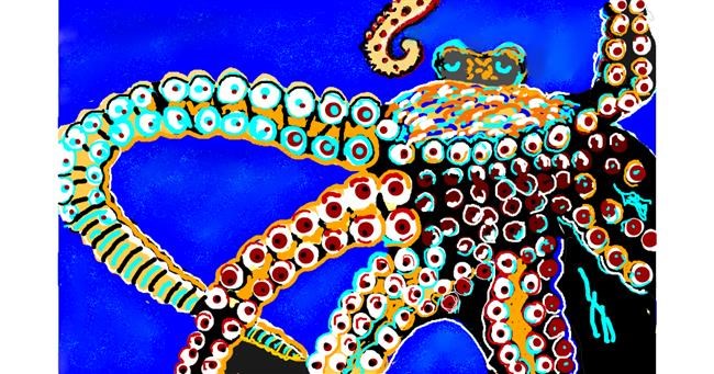 Drawing of Octopus by GJP