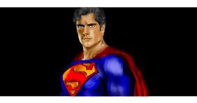 Drawing of Superman by Annie