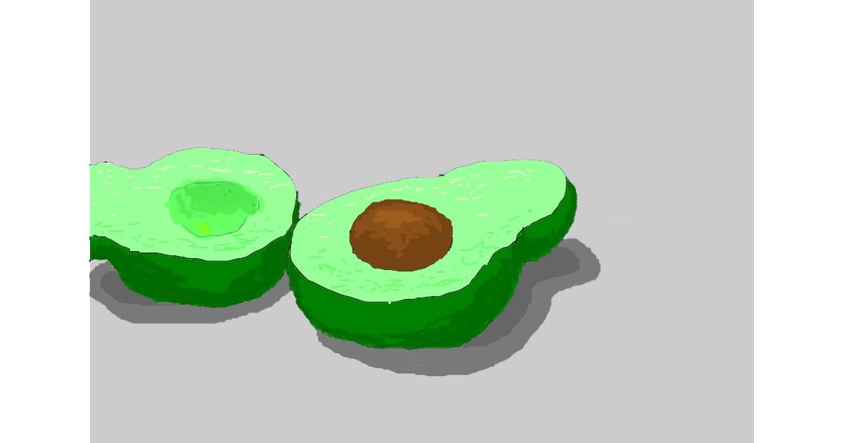 Drawing of Avocado by 7y3e1l1l0o§