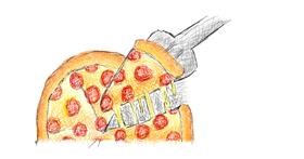 Drawing of Pizza by coconut