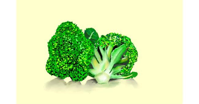 Drawing of Broccoli by GJP