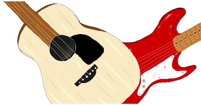 Drawing of Guitar by Randar