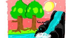Drawing of Waterfall by 🍩Kylieplays🍨