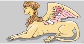Drawing of Sphinx by Swimmer