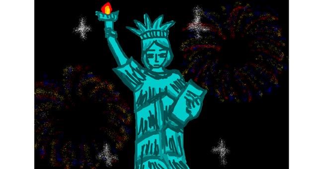 Drawing of Statue of Liberty by Ingrid