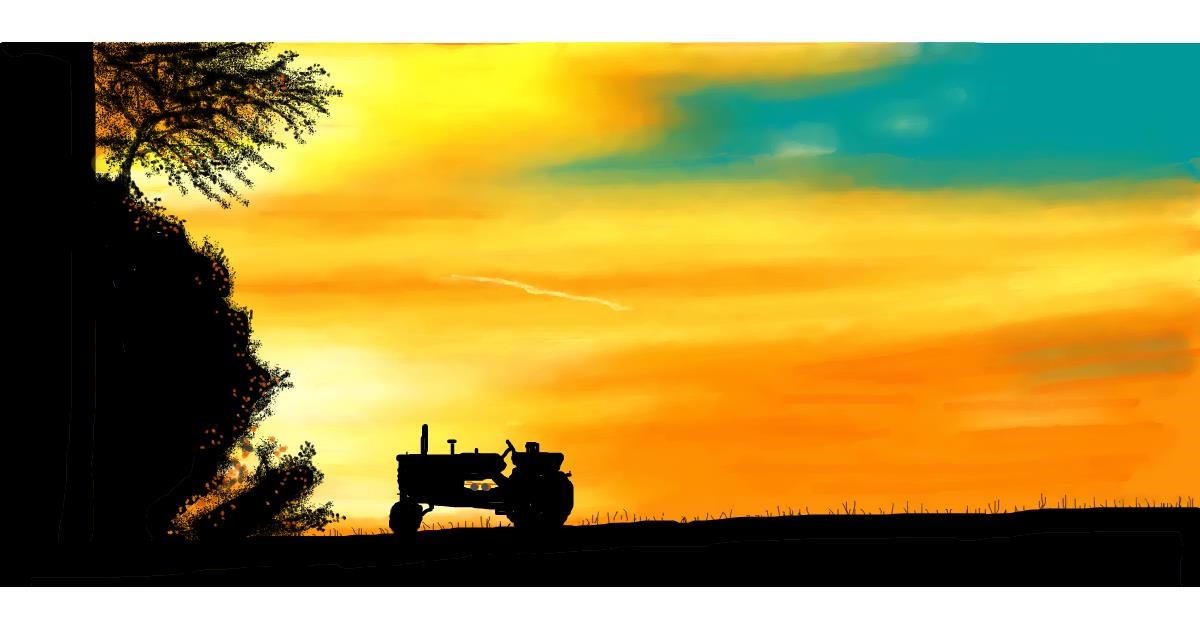 Drawing of Tractor by Pinky