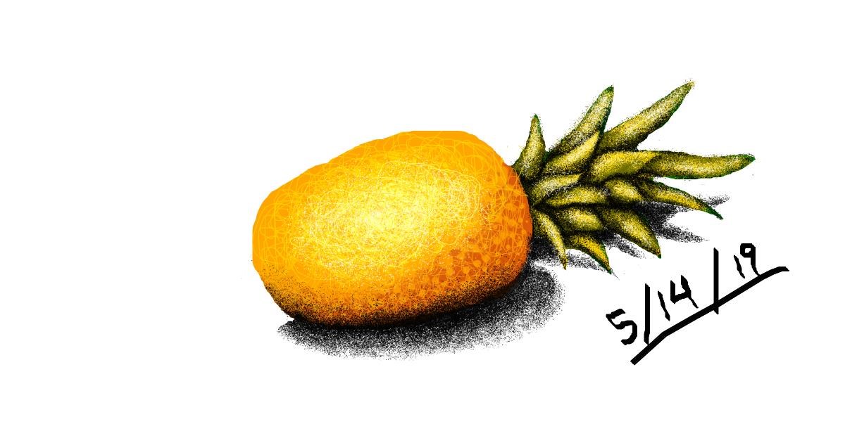 Drawing of Pineapple by I am Period